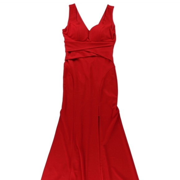 Emerald Sundae Red Evening Gown - Picture 3 of 8